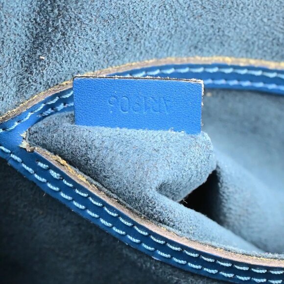 Auth LOUIS VUITTON LV Alma Hand Bag Epi Leather Blue GHW France - Picture 6 of 16